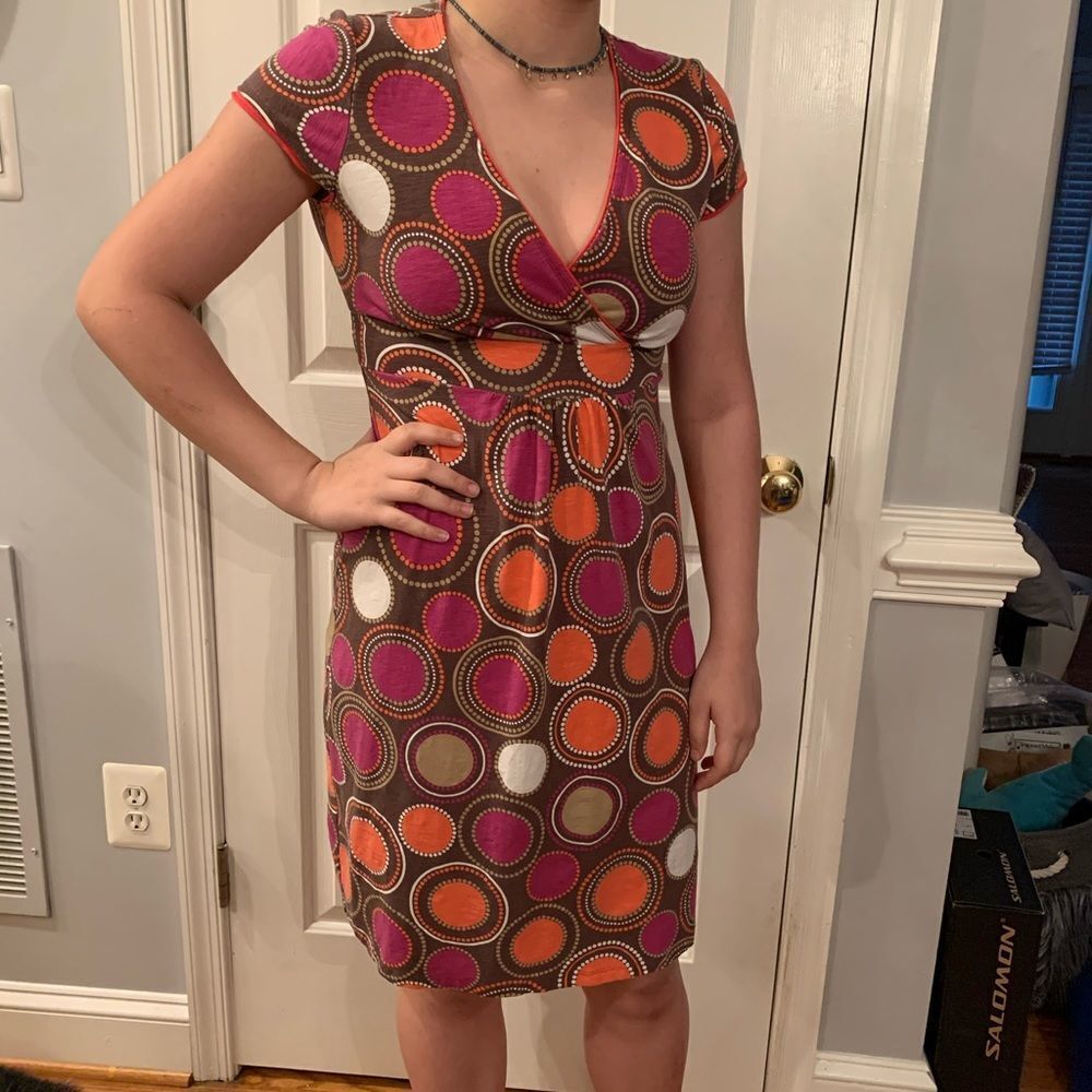 Boden Rare Print Jersey Tea Dress sz 6